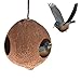 Jim-Hugh Bird Feeder Nest Dispenser Food Feeding Hiding Cave Coconut Shell Parrots Hanging Housethumb 1