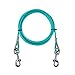 【90 Day Guarantee】 Dog Tie Out Cable for Dogs Pets - Heavy Duty Dog Tether Run Cable Leads for Yard Camping Outdoor for Small Medium Large All Dogs, Turquoise Blue 10ft
