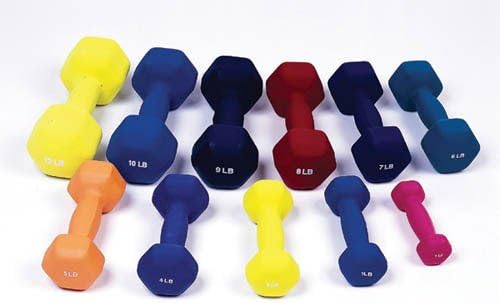 Dumbell Weight Color Neoprene Coated 3 lbs