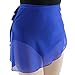 Danzcue Womens Chiffon Ballet Dance Wrap Skirt With Waist Tie