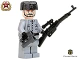 Custom Army Builder Military Minifigure - WWII Winter Russian Sniper Soldier