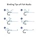 AotengStar Black Gold Octopus Fishing Hooks Tackle Freshwater Saltwater Fish Hooks Assortment with 10 Different Sizes Include Fishhooks Box