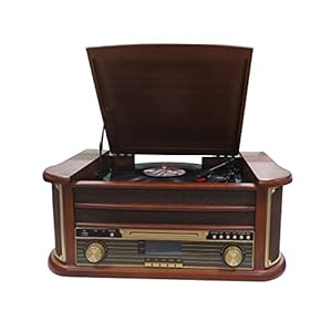 Denver MRD-51 DAB+, FM/AM radio met cd, cassette- en platenspeler, houtlook