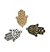 yueton?Pack of 30 DIY Hollow Beautiful Hand Lucky Charms Pendants for Crafting, Jewelry Making Accessory