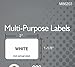 MACO Direct Thermal Printer White Multi-Purpose Labels, 1-1/8 x 2 Inches, 220 Per Roll, 440 Per Box (M86203)