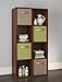ClosetMaid Cubeicals 8 Cube Storage Shelf Organizer Bookshelf, Stackable, Vertical or Horizontal, Easy Assembly, Wood, Dark Cherry Finish