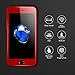 iPhone 8 Plus 7 Plus Screen Protector, Villstar Red Tempered Glass Screen Protector Film Full Coverage for iPhone 8 Plus / 7 Plus 3D 9H Anti Fingerprint Bubble Free (Soft Plastic Edge+Tempered Glass)