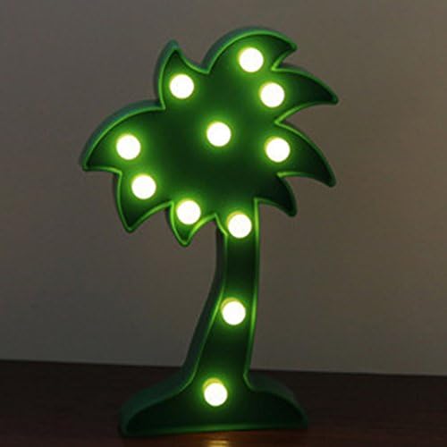 Jozocy Night Light Green, LED Palm Tree Light,3D Tropical Palm Tree Signs - Wall Decor Holiday Birthday Party LED Marquee Lights for Party Table Decorations,Cute Office Decor,Seasonal Home Décor