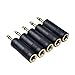 eBoot Mono Jack Adapter 3.5 mm (1/8 Inch) Male to 6.35 mm (1/4 Inch) Female Audio Converter Adaptor, 5 Pieces