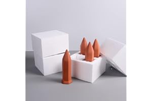 B SEPOR Ceramic Plant Waterer Terracotta Self Watering Spikes for Vacation or Holiday Water Devices for Small Plants(4Pack Sm