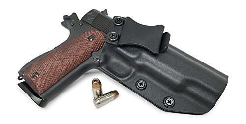 Concealment Express IWB KYDEX Holster: fits 1911 5" Gov't Model (Non-Rail) - Custom Fit - US Made - Inside Waistband - Adj. Cant/Retention (BLK, Left)