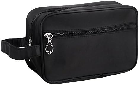 Handy Travel Bag | Carry-On Toiletry Bag for Men and Women | Portable Organizer for Traveling | Easy to Carry Side Handle | Smooth and Lightweight 190D Nylon | Extra Front Pocket | Black | 1562
