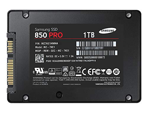 Samsung Basic MZ-7KE128BW 850 Pro interne SSD (6,3 cm (2,5 inch), SATA III) zwart 1 TB zwart - Image 3