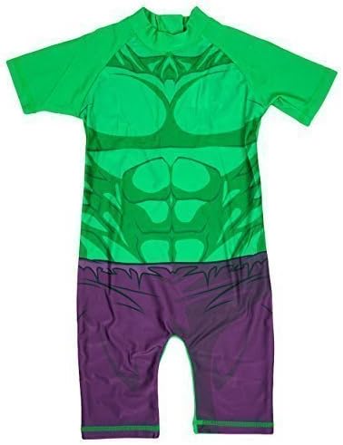 Boys Incredible HULK All in One Sunsafe Surf Swimsuit Costume sizes from 1.5 to 5 Years