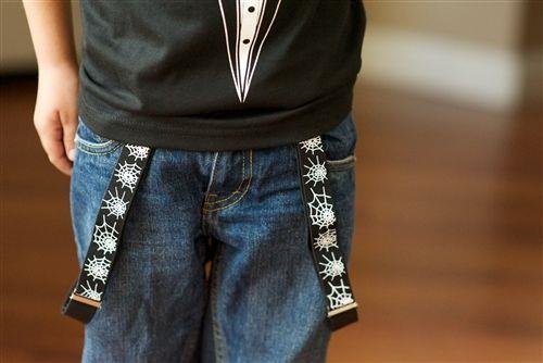 Leema Youth Suspenders-Black-Youth One Size