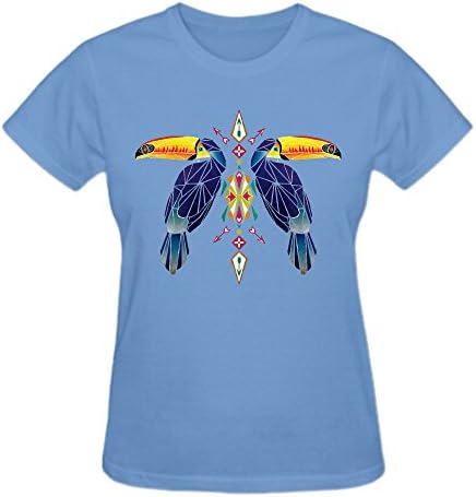 Toucan 833 Women's Round Neck T Shirts Blue