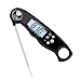 Instant Read Digital Thermometer, Cooking Food Thermometer for Kitchen & Outdoor, With a Luminous Electronic LCD Screen and Foldable Probe & Calibration Functions, by You and Me Black