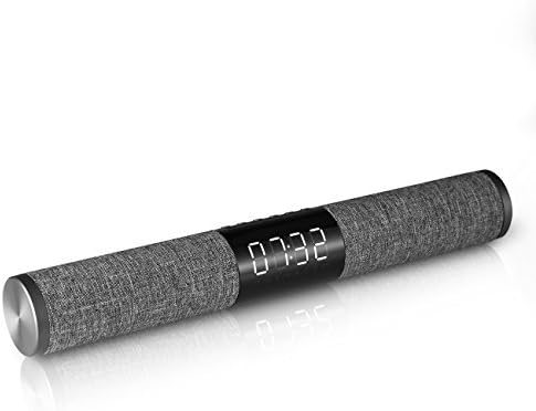 Lodstun Sound Bar Speaker 18 Inch Stereo Bluetooth Wireless Portable with 2 Subwoofers for Bass Speaker Rechargeable Support Radio FM Micro SD USB AUX for TV Computer Smartphone Tablet MP3