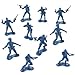 Big Bag of Blue Army Plastic Toy Soldiers (bulk set of 144 Army Men) Action Figures for Kids