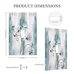 Thsanju Teal Daisy Floral and Butterfly on Vintage