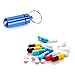 Waterproof Aluminum Pill Box Case Bottle Cache Drug Holder Keychain Container (3pcs)