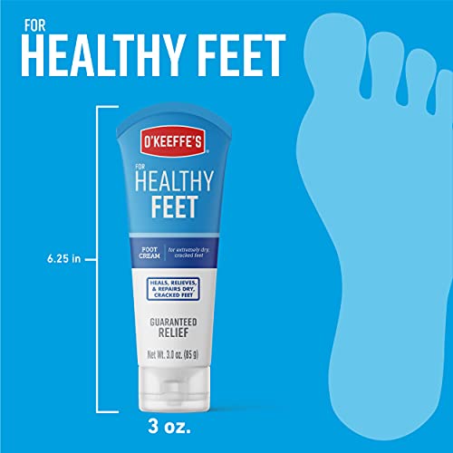 OKeeffes for Healthy Feet Foot Cream is a powerful solution for those struggling with extremely dry and cracked feet. Containing increased levels of Allantoin, this concentrated foot cream penetrates thicker and rougher surface skin to provide deep and lasting moisture. Applying this foot cream at bedtime and after bathing will help to exfoliate and hydrate your skin, leaving your feet feeling soft and smooth.