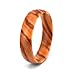 SOLEED Rings Wooden Wedding Band For Men and Women, 6mm Natural Olive Wood Ring, Comfort Fit Design, Domed Top