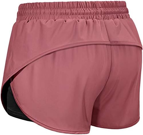 BLEVONH Women Drawstring Waist Athletic Running Shorts with Liner Inner Pocket 5 41oUuT1YEoL. AC
