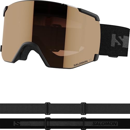 Salomon S/view Access Unisex-Brille Ski Snowboarden, Erweitertes Sichtfeld, Augenermüdung und Blendreduzierung und kein Beschlagen mehr, Schwarz, Einh