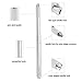 Professional Eyebrow Tattoo Manual Pen 3D Eyebrow Embroidery Microblading Pen Silver Color 3 Heads Available Suit for Curve Flat U Shape Round Microblading Needles CHFENG