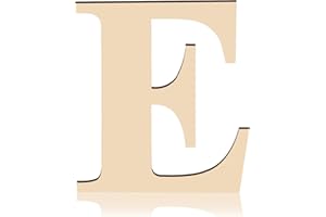 HGWOUY 12inch Tall Wooden Letters, 0.28inch Thick Unfinished Wood Letters Blank Wooden Letters for Wall Decor DIY Crafts Painting Wedding Birthday Party Decoration (E)