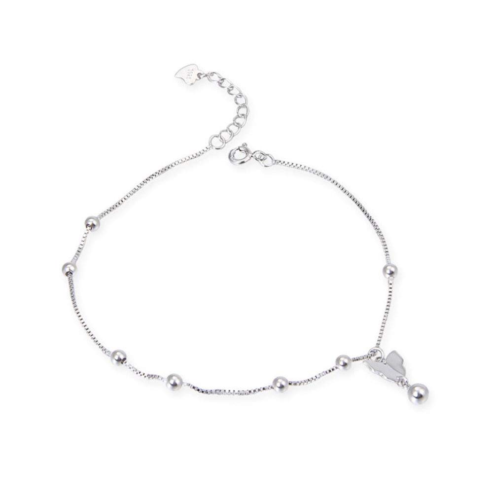 FGT Minimalist Butterfly Sterling Silver Anklets Chain Bracelet for Women Sister Mum Granddaughter Family Birthday Christmas S925