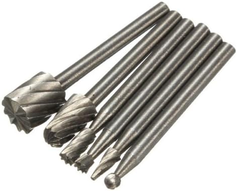 6Pcs HSS Routing Router Bit Rotary Suit Burr Set Dremel Wood Milling Cutter New