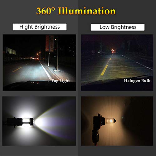 Dantoo 2 x 2504 LED 12276 PSX24W Fog Light Bulbs Extremely Bright 6000K 10 SMD LED Bulbs Fog Light Lamp Replacement for DRL or Fog Lights, Xenon White - Thumbnail 6