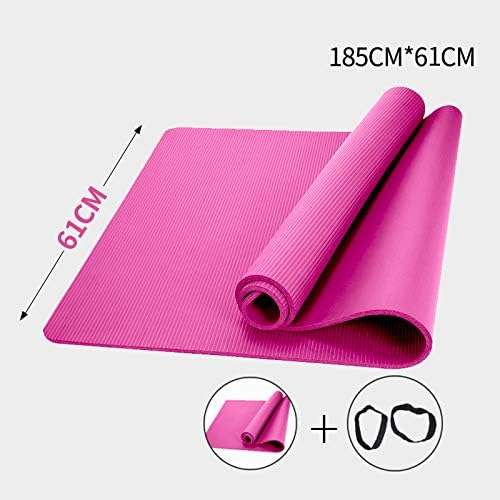 WHoIppRmOrella 10/15MM NBR Non-Slip Extra Thick Yoga Mats for Fitness Tasteless Brand Pilates Mat 8 Color Gym Exercise Sport Mats Pads with Yoga Bag Yoga Strap