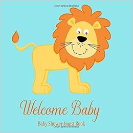 Baby Shower Guest Book Welcome Baby Lion King Safari Animal Theme