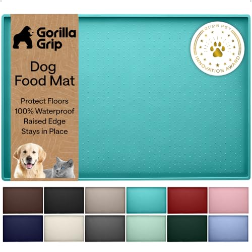 Gorilla Grip Pet Food Mat Turquoise