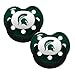 Baby Fanatic NCAA 2 Pack Baby Pacifier Michigan State, Holes