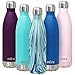 MIRA Vacuum Insulated Water Bottle | Double Walled Stainless Steel Cola Shape Travel Water Bottle - No Sweating, Keeps Your Drink Hot & Cold | 25 Oz (750 ml) | Blue Wave