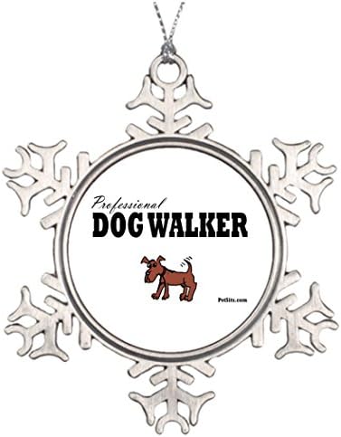 Personalised Christmas Tree Decoration Professional Dog Walker Western Snowflake Ornaments Pet Sitters