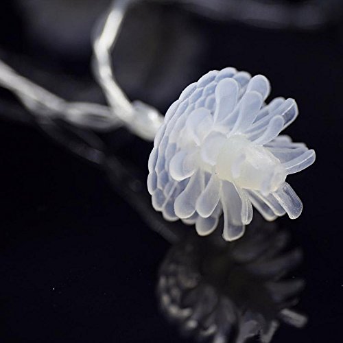 ElementDigital Battery Pinecone String Lights Christmas Party LED Light String Pine Nuts Decoration Fairy Lights for Birthday Parties Thanksgiving Decorative Christmas Tree Lights (20 LEDs 16ft) - Thumbnail 2
