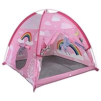 MountRhino Unicorn Play Tent Playhouse for Girls Indoor Outdoor Pink Princess Castle Kids Play Tent, Portable Kids Pop Up Play Tent for Girl