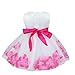 iiniim Baby Girls Petals Tulle Pageant Wedding Party Flower Girl Dress