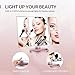 EASEHOLD Makeup Vanity Mirror with 2X 3X Magnifying Dimmable 21 LED Lighted Desk Mirror Adjustable 180 Degree Rotation Touch Screen Dual Power Supply Countertop Portable Tri-Fold Mirror