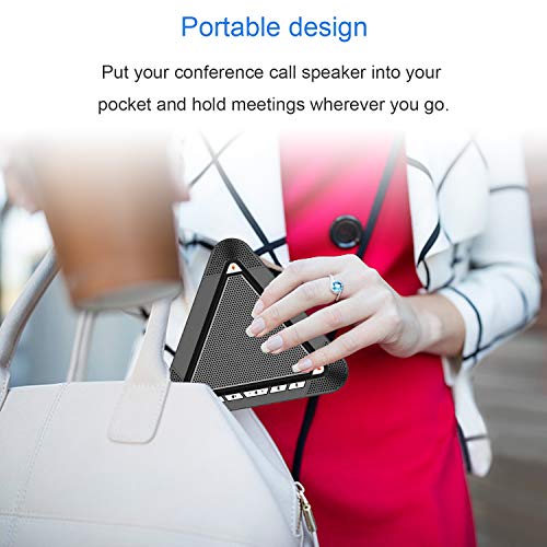 Tenveo Wireless Bluetooth Speaker for Softphone and Mobile Phone, Bluetooth Speakerphone for 5-8 People Business Conference Phone (A300B)