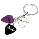 Fender 9100291000 Purple/Black/White Pick Keychain