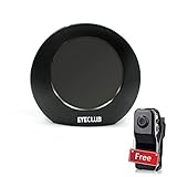Eyeclub Wi-Fi Hidden Camera Spy Clock HD Wireless IP Security Surveillance Camera Motion Activated Video Nanny Camera, Bright Black