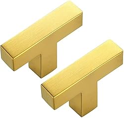 Ravinte 10 Pack Gold Square Bar Cabinet Knobs 2