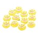 Wine Glass Charms – 12-Piece Suction Cup Wine Charm Drink Markers – Decorative Wine Glasses Tags with Funny Emoji Faces Icons, Yellow