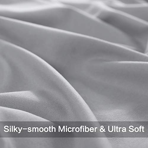 EDILLY Flat Sheets Set (6 Pack) Super Soft Brushed Microfiber Bedding